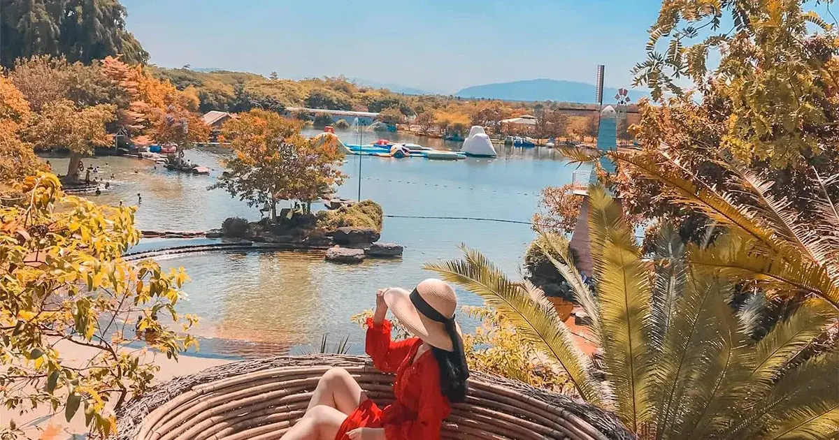 checkin khu du lịch suối mơ