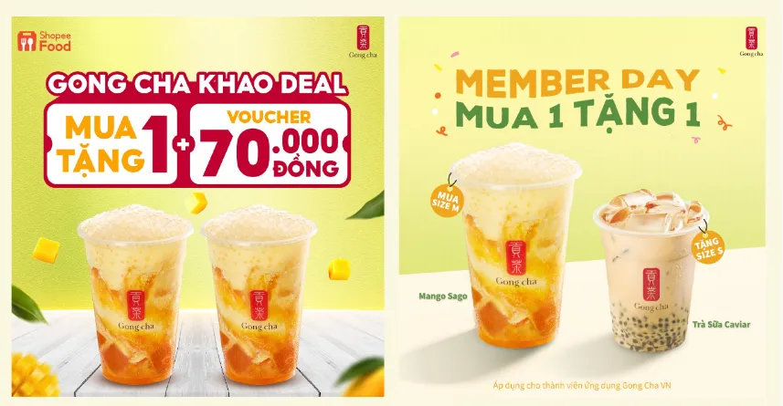 Khuyến mãi Gong Cha Biên Hòa mới nhất