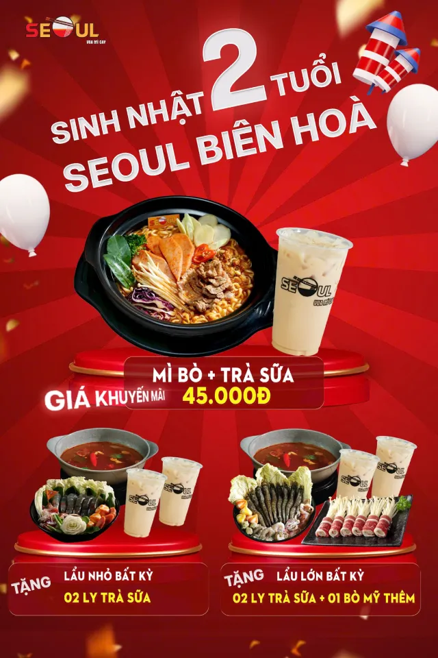 Khuyến mãi Mì cay Seoul Biên Hòa