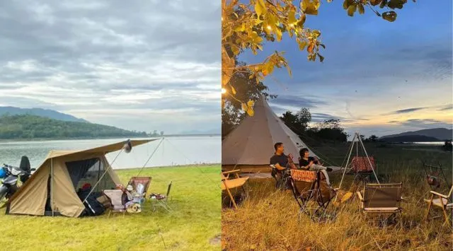 Tận hưởng không gian xanh với cắm trại bên hồ