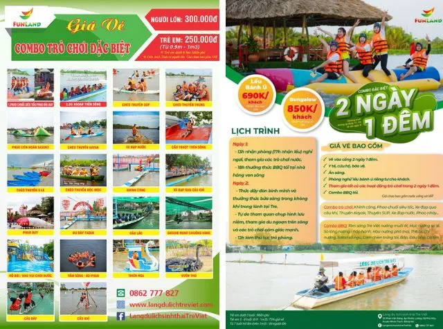 Giá vé combo trò chơi đặc biệt