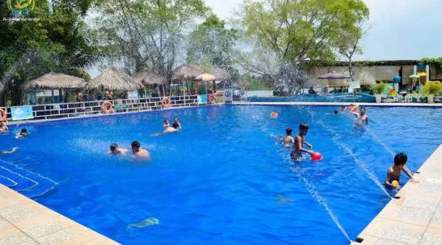 Tắm hồ bơi thư giãn